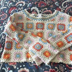 Crochet square sweater